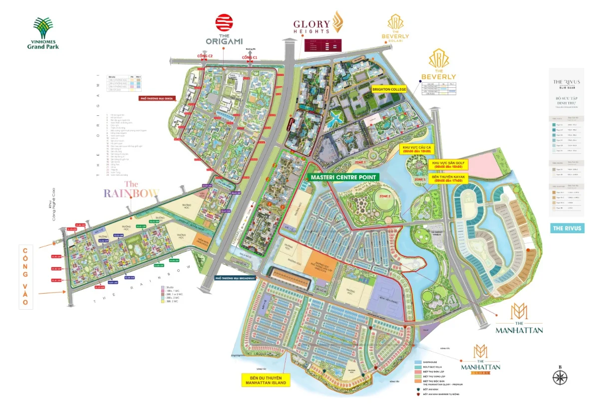 Mặt bằng tổng thể Vinhomes Central Park